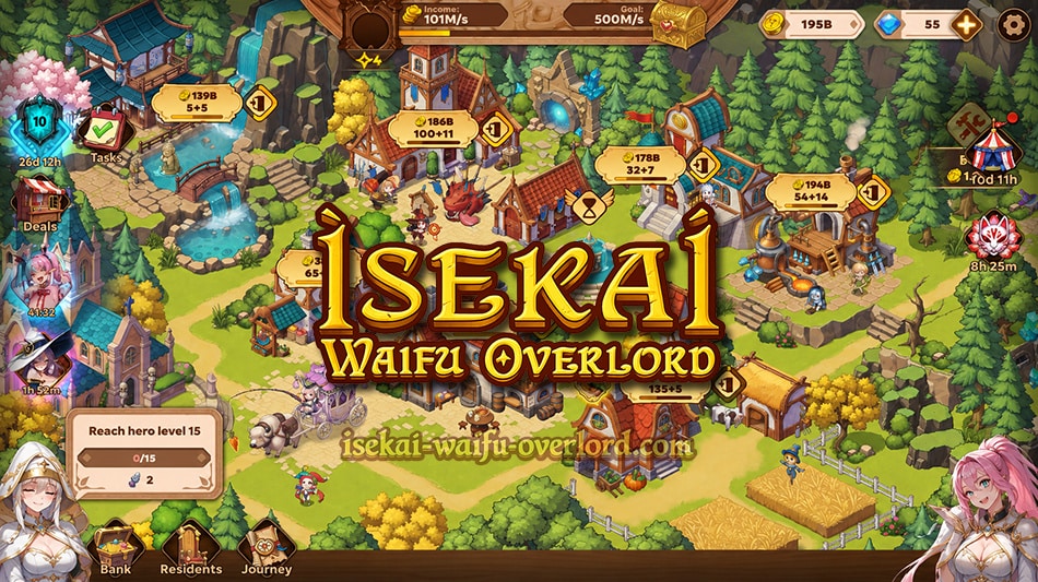 Isekai Waifu Overlord village gameplay