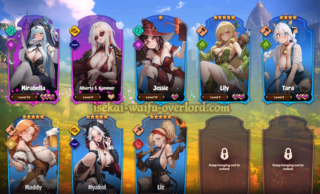 Waifu character collection